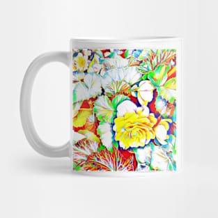 Yellow Begonias with Leaves Mug